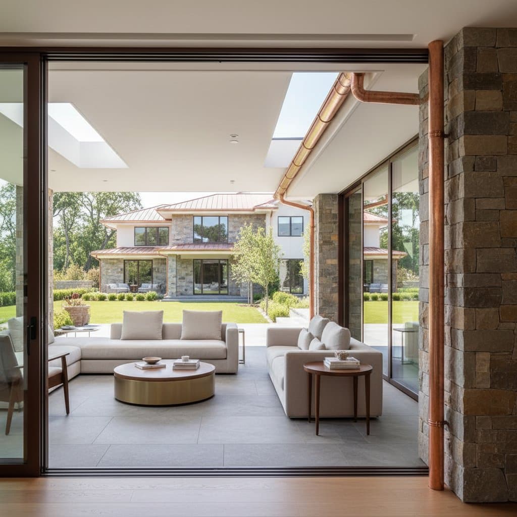 Featured image for Why Luxury Homes Choose Copper Gutters Over Aluminum