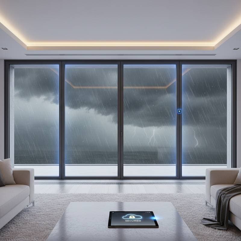 Image for Smart Windows Lock Automatically When Storms Approach