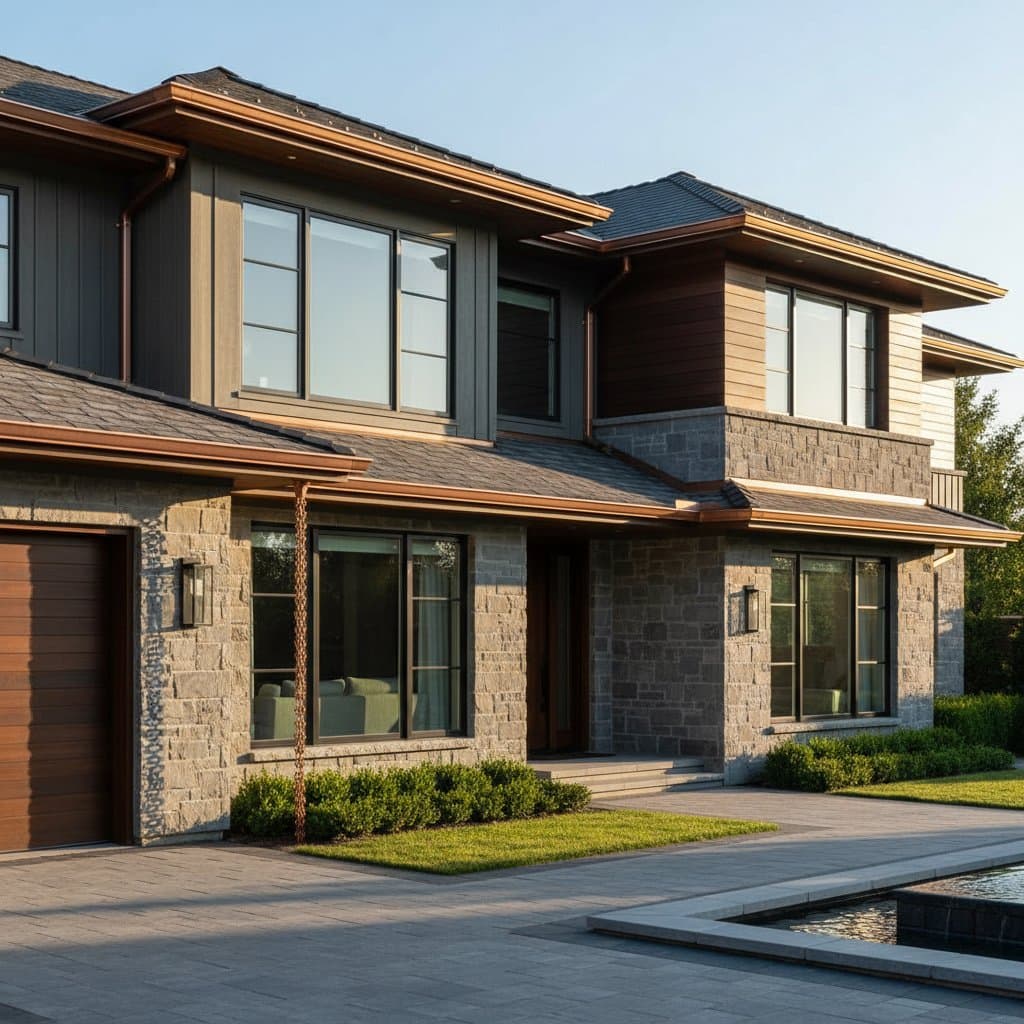 Why Luxury Homes Pay 3X for Copper Gutters
