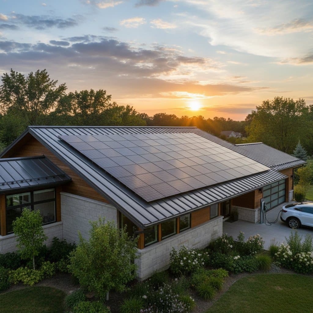 Featured image for Metal Roofs Generate 8kW with Built-In Solar Panels