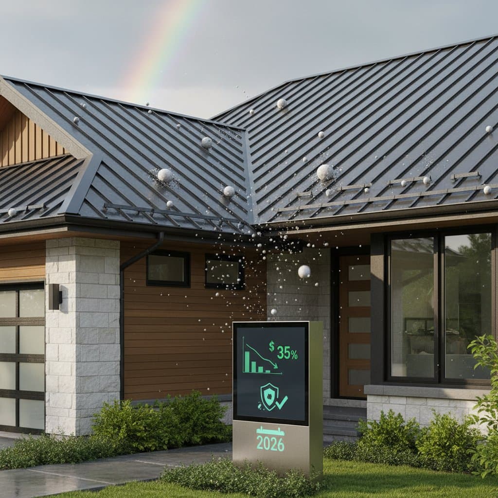Metal Roofs Cut Insurance Costs While Blocking Hail