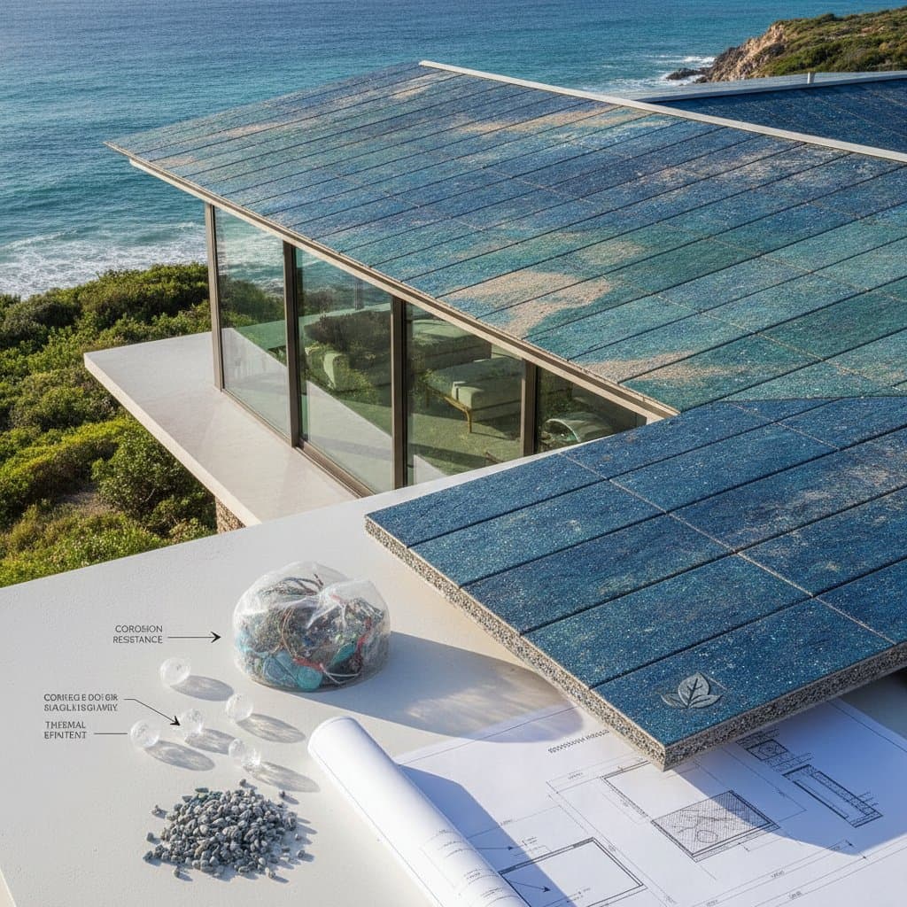 Recycled Ocean Plastic Roofs Cut Corrosion in Coastal Homes