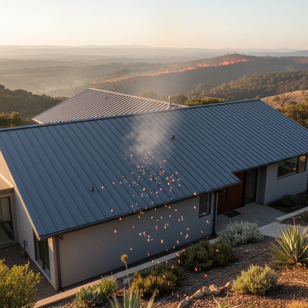 Featured image for Metal Roofs Stop Wildfire Embers Better Than Expected
