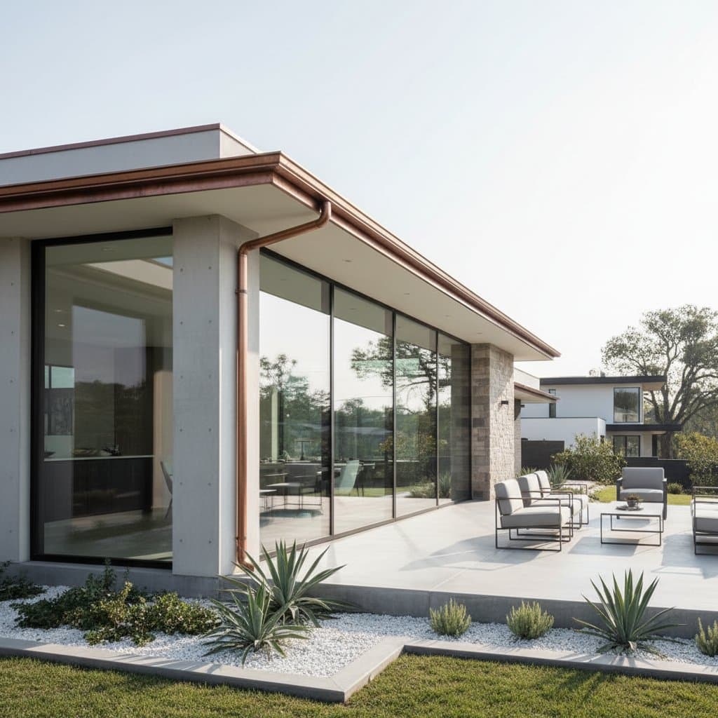 Featured image for Why Luxury Homes Pay 3x More for Copper Gutters