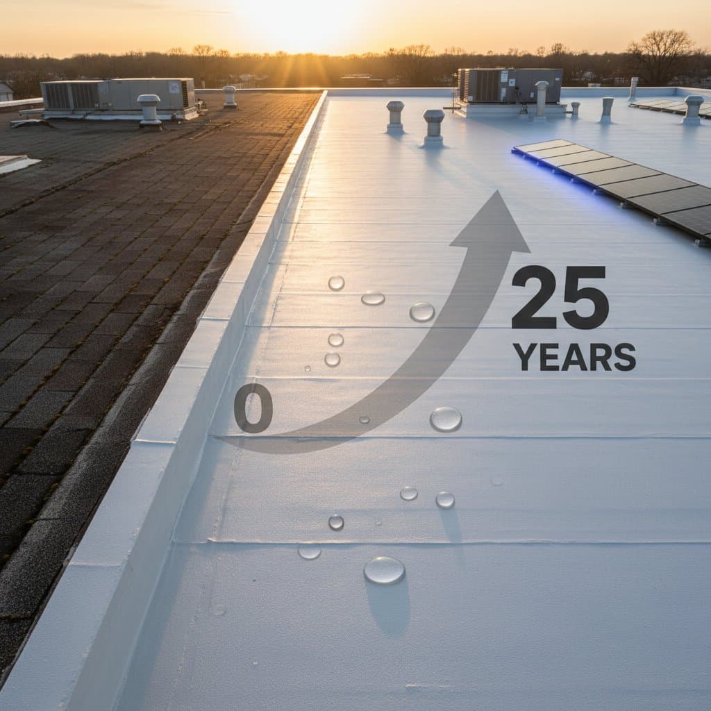 Featured image for Silicone Roof Coatings: 25-Year Life vs. Cost