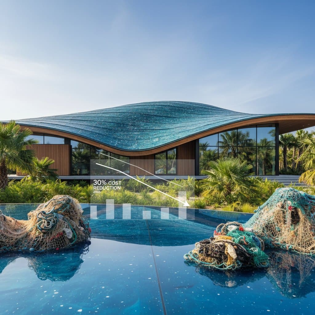 Ocean Plastic Roofs Cut Metal Costs 30% by 2026